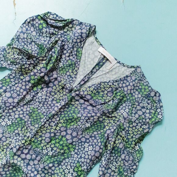 See By Chloe Micro Floral Half Sleeve Shift Dress Size 34 US 2 - Picture 3 of 9